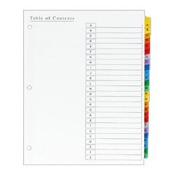 Sparco Products Quick Index Dividers, 25 Tabs, Lettered A-Z, Clear (SPR01842)