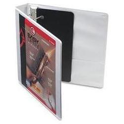 Cardinal Brands Inc. Recycled ClearVue™ EasyOpen® D Ring Presentation Binder, 1 1/2 Cap., White (CRD10310)