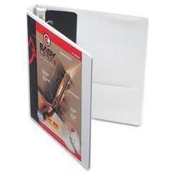 Cardinal Brands Inc. Recycled ClearVue™ EasyOpen® Vinyl D Ring Presentation Binder, 1 Cap., White (CRD10300)