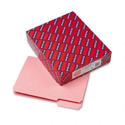 Smead Manufacturing Co. Recycled Interior File Folders, 3/4 Capacity, Letter, 1/3 Cut, Pink, 100/Bx (SMD10263)