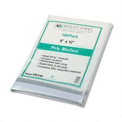 Quality Park Products Recycled Plain White Poly Mailers 9 x 12, 100/Pack (QUA46190)