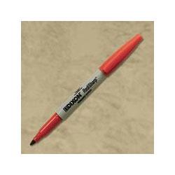 Dixon Ticonderoga Co. RediSharp Permanent Marker, Rubber Grip, Fine Point, Red Ink (DIX97201)