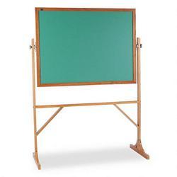 Quartet Manufacturing. Co. Reversible Chalkboard, Green Writing Surface, Hardwood Frame, 48 x 36 (QRTRSSW304)