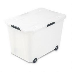 Advantus Corporation Rolling Storage Box, Clear, 15 Gallon Size (AVT34009)