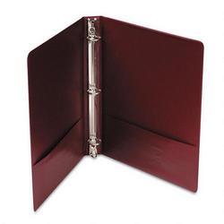 Universal Office Products Round Ring Binder, Suede Finish Vinyl, 1 Capacity, Maroon (UNV31406)