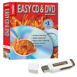 ROXIO - DIVISION OF SONIC SOLUTIONS Roxio Easy CD & DVD Burning with FREE Kingston 1GB Data Traveler USB 2.0 Flash Drive