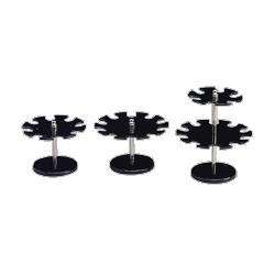 Sparco Products Rubber Stamp Rack, 1 Wheel, 8 Stamp Capacity, Black (SPR01475)