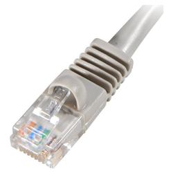 SCP Wire & Cable C5PC-3GRAY 350MHz Molded and Booted CAT-5e Patch Cable