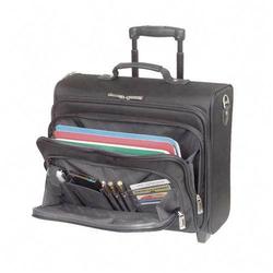 United States Luggage SOLO Dual-Access Rolling Computer Case - Clam Shell - Ballistic Nylon - Black