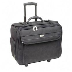 United States Luggage SOLO Rolling Catalog/Computer Case with Hanging Files - Top Loading - Ballistic Nylon - Black
