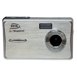 Sakar 5.1MP Digital Still Camera w/Display (Silver)