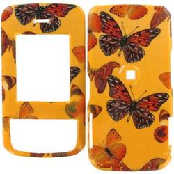 Wireless Emporium, Inc. Samsung Blast SGH-T729 Orange Butterflies Snap-On Protector Case Faceplate