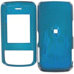 Wireless Emporium, Inc. Samsung Blast SGH-T729 Trans. Blue Flame Snap-On Protector Case Faceplate