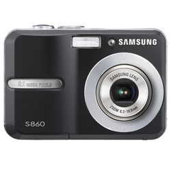 SAMSUNG DIGITAL Samsung S860 8 Megapixel Digital Camera with 3x Optical Zoom, Face Detection & Digital Image Stablilation - Black