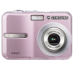 SAMSUNG DIGITAL Samsung S860 8 Megapixel Digital Camera with 3x Optical Zoom, Face Detection & Digital Image Stablilation - Pink