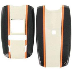 Wireless Emporium, Inc. Samsung SCH-U540 Orange and White Stripes Snap-On Protector Case Faceplate