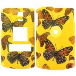 Wireless Emporium, Inc. Samsung SCH-U740 Orange Butterflies Snap-On Protector Case Faceplate