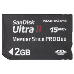SanDisk 2GB Ultra II Memory Stick PRO Duo Card - 2 GB (SDMSPDH-002GA11)