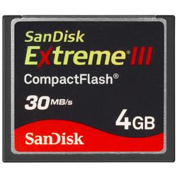 SanDisk Corporation SanDisk 4GB Extreme III CompactFlash Card - 4 GB (SDCFX3-004G-A31)