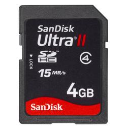 SanDisk Corporation SanDisk 4GB Ultra II Secure Digital High Capacity (SDHC) High Performance Card - 4 GB