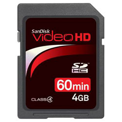 SanDisk Sandisk SDSDHV-004G-A15 4GB Video HD SDHC Memory Card