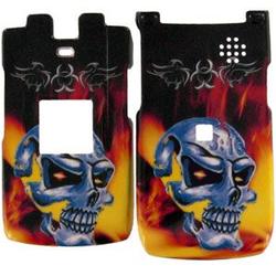 Wireless Emporium, Inc. Sanyo 6650/Katana II Flaming 316 Skull Snap-On Protector Case Faceplate