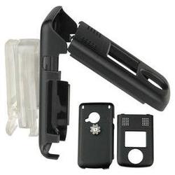 Wireless Emporium, Inc. Sanyo M1 Snap-On Rubberized Protector Case w/Clip (Black)