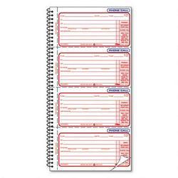 Tops Business Forms Second Nature™ Spiralbound Phone Call Book, 4 Forms/Page, 400 Sets (TOP74620)