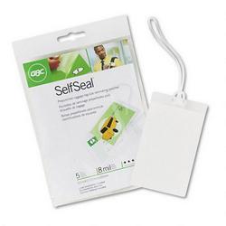 General Binding/Quartet Manufacturing. Co. SelfSeal® Luggage Tag Size Clear Laminating Pouches with Loops, 2 7/8x4 5/8, 5/Pack (GBC3745165)