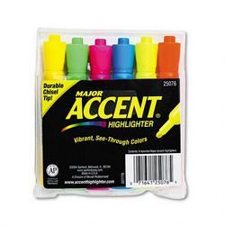 Faber Castell/Sanford Ink Company Sharpie® Accent® Tank Style Highlighter, Six Color Set (SAN25076)