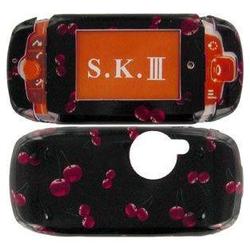 Wireless Emporium, Inc. Sidekick 3 Black w/ Cherries Snap-On Protector Case Faceplate