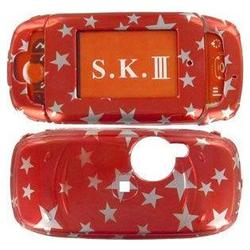 Wireless Emporium, Inc. Sidekick 3 Orange with Stars Snap-On Protector Case Faceplate