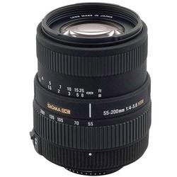 Sony Sigma 55-200mm f/4-5.6 DC HSM Telephoto Zoom Lens for Nikon AF D Digital Cameras.