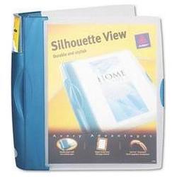 Avery-Dennison Silhouette View Round Ring Poly Reference Binder, 1 1/2 Cap., Light Blue (AVE17334)
