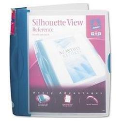 Avery-Dennison Silhouette View Round Ring Poly Reference Binder, 1 Capacity, Light Blue (AVE17331)