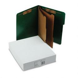 S And J Paper/Gussco Manufacturing Six Section Classification Folios with Fasteners, Letter, Forest Green, 10/Box (SJPS56001)