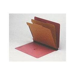 Universal Office Products Six Section Pressboard End Tab Classification Folders, Red, Letter, 10/Box (UNV10315)