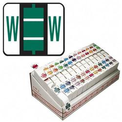 Smead Manufacturing Co. Smead Bar Style Color Coded Alphabetic Labels - 1.25 Width x 1 Length - Dark Green (67093)