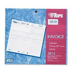 Tops Business Forms Snap Off® Carbonless Invoices, Triplicate Style, 50 Sets per Pack (TOP3813)