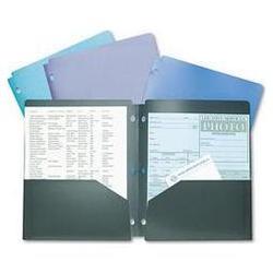 Acco Brands Inc. Snapper™ Twin Pocket Poly Folder for 3 Ring Binders, Letter Size, Assorted (ACC40023)