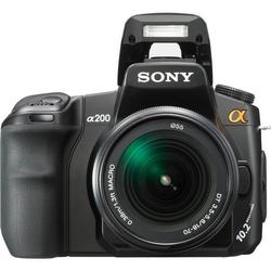 Sony DSLR Sony alpha DSLR-A200 Digital SLR Camera with Dual Lens Kit - 10.2 Megapixel - 2.7 Active Matrix TFT Color LCD