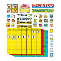 Trend Enterprises Spanish Calendar,17 x22 ,149-Piece,Weather Symbols/Spec.Days (TEIT1846)