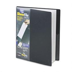 Cardinal Brands Inc. SpineVue® ShowFile™ Display Book with Wraparound Spine Pocket, 24 Sleeves, Black (CRD51232)
