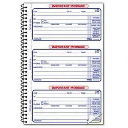 Tops Business Forms Spiralbound Important Message Book, 3 Forms/Pg, 300 Sets/Book (TOP4006)
