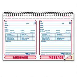 Tops Business Forms Spiralbound Message Book, Two Forms per Page, 200 Sets/Book (TOP4007)