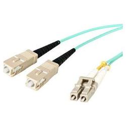 STARTECH.COM Startech.com 10Gb Fiber Optic Duplex Cable - 2 x LC - 2 x SC - 16.4ft - Aqua