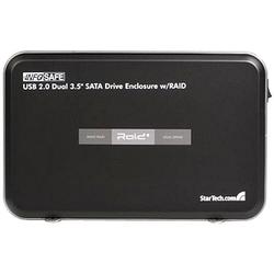 STARTECH.COM Startech.com InfoSafe SAT3520U2R Dual 3.5 SATA Drive Enclosure - Storage Enclosure - 2 x 3.5 - 1/3H Internal - Black