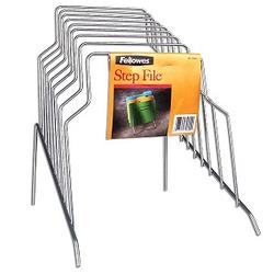 Fellowes Manufacturing Step File® Wire Organizer Rack, 8 Sections, Silver (FEL72604)