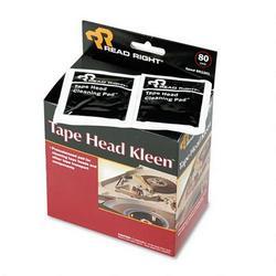 Read Right/Advantus Corporation Tape Head Kleen Pad, Individually Sealed Pads, 80/Box (REARR1301)