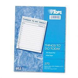 Tops Business Forms Things To Do Today Daily Agenda Pad, 8 1/2 x 11, 100 Sheets per Pad (TOP2170